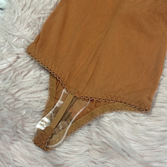 NWT HAH Hot as Hell Orange Blush Mesh Lace Trim Bodysuit - Picture 8 of 8